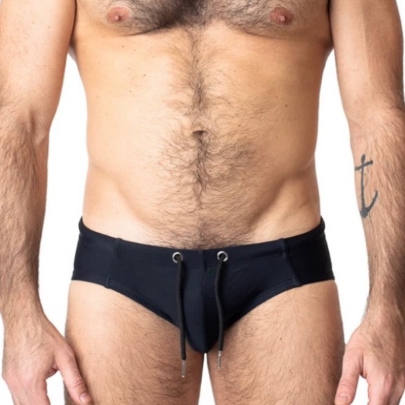 NASTY PIG Radiate Bikini Swim Brief Size Large Black & Hot Pink - Picture 3 of 4